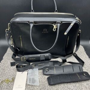 La Mansio Leather Air Bag AND Laptop Case Like New
